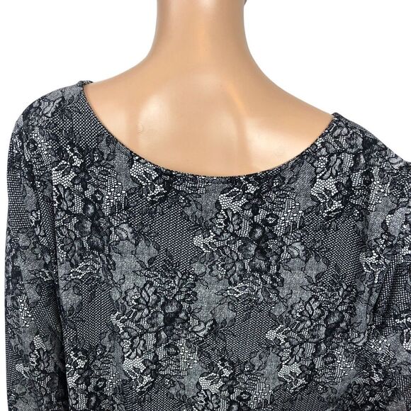 Lane Bryant Lace Print‎ Surplice V-Neck Top Shirt Size 26/28 Whimsigoth Formal - Picture 6 of 8